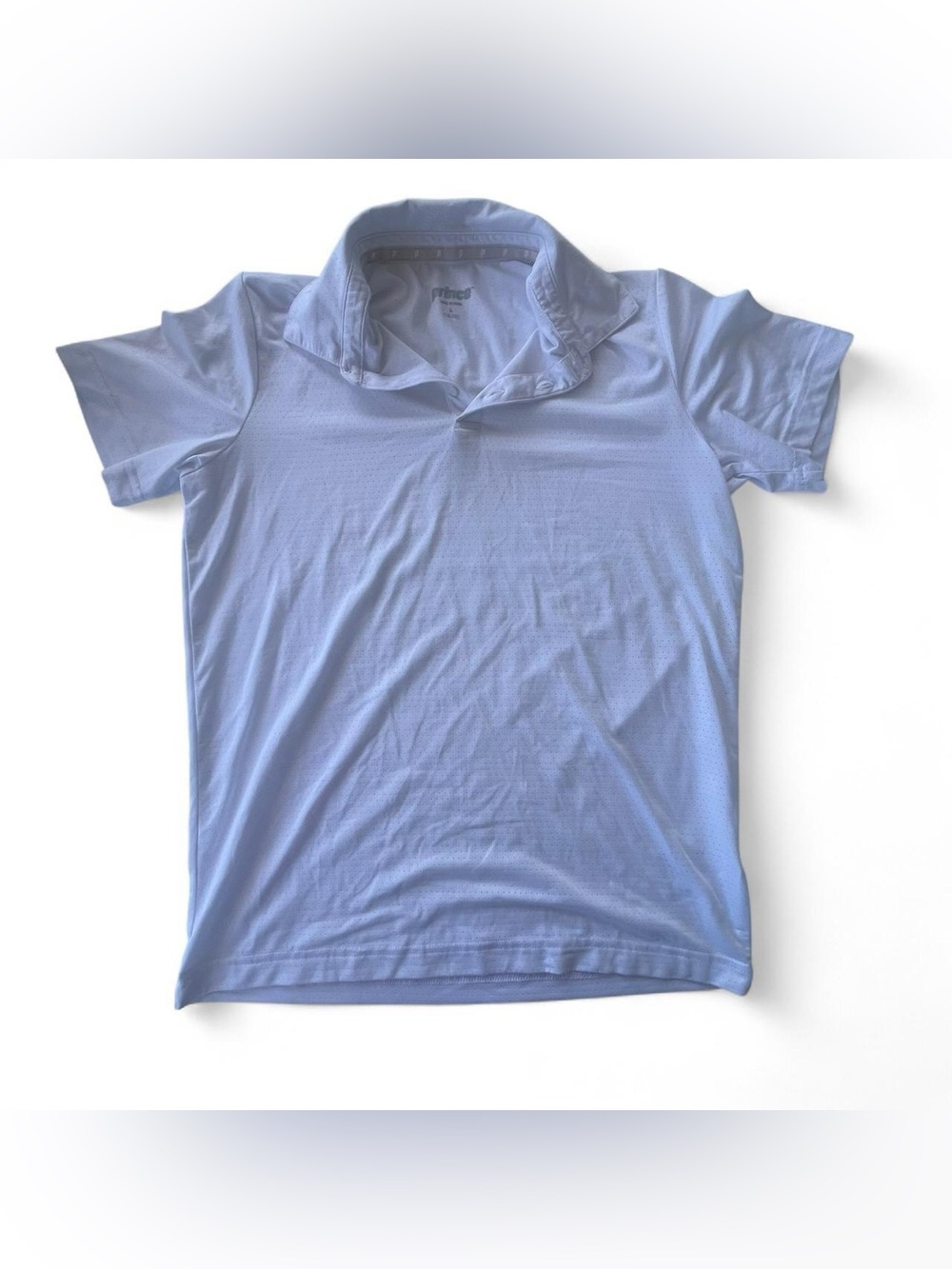Golf Performance Polo Shirt White Size L (14-16) Athletic Tennis Top Athleisure
